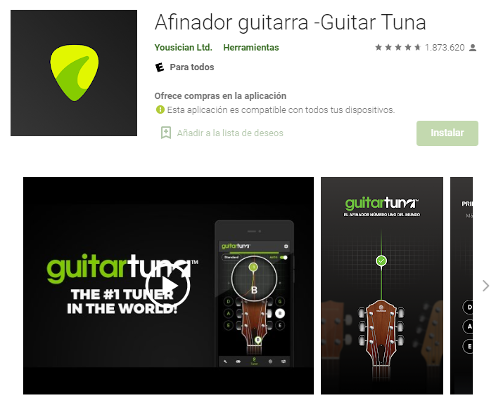 Aplicaciones Para Afinar Una Guitarra Con Android 